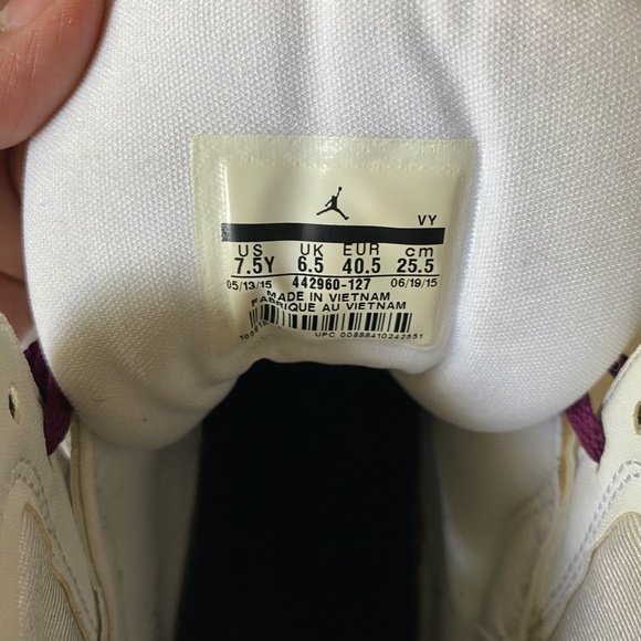 EUC Air Jordan 7 Retro “Fuchsia Glow” 442960-127 Size 7.5Y/ Women's 8.5 - Picture 8 of 15